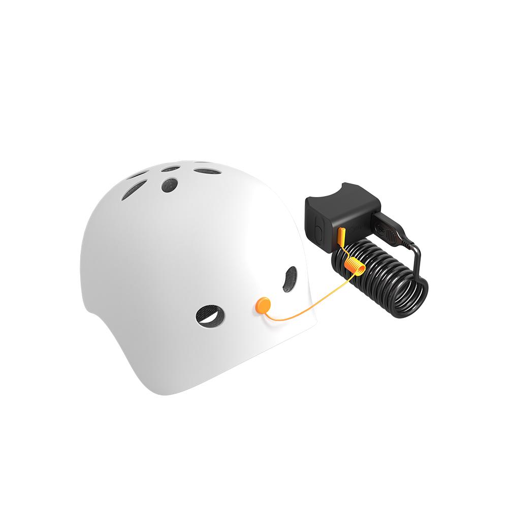 共享电动滑板车钢缆头盔二合一锁